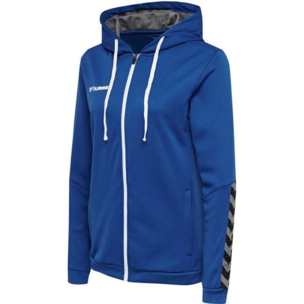 hummel authentic poly zip hoodie damen true blue 204939 7045 gr