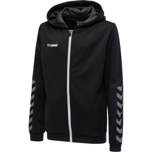 hummel authentic kinder poly zip hoodie black white 204938 2114 gr 116