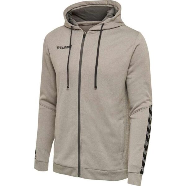 hummel authentic kinder poly zip hoodie grey melange 204938 2006 gr 116