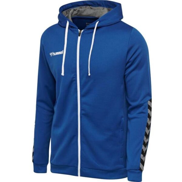 hummel authentic poly zip hoodie true blue 204937 7045 gr l