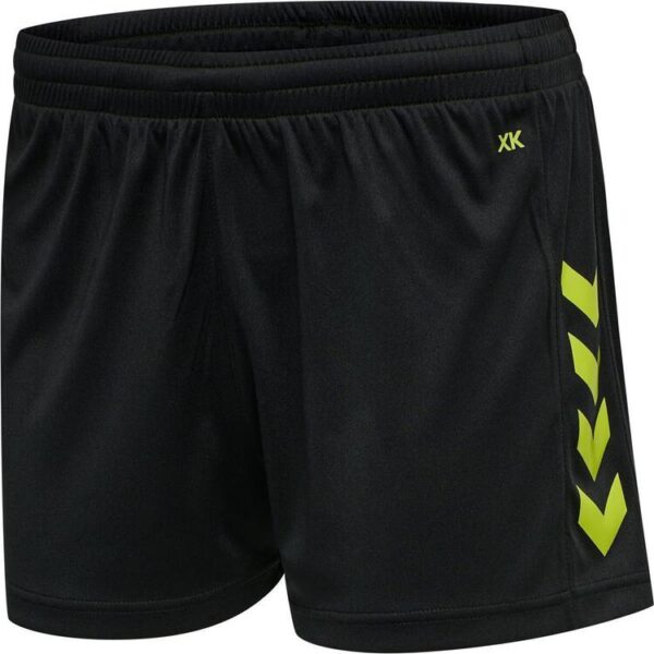 hummel core xk poly shorts damen 211468 2096 black lime popsicle gr m