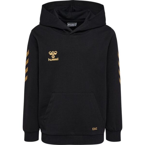 hummel e24c cotton hoodie 226328 black gold gr