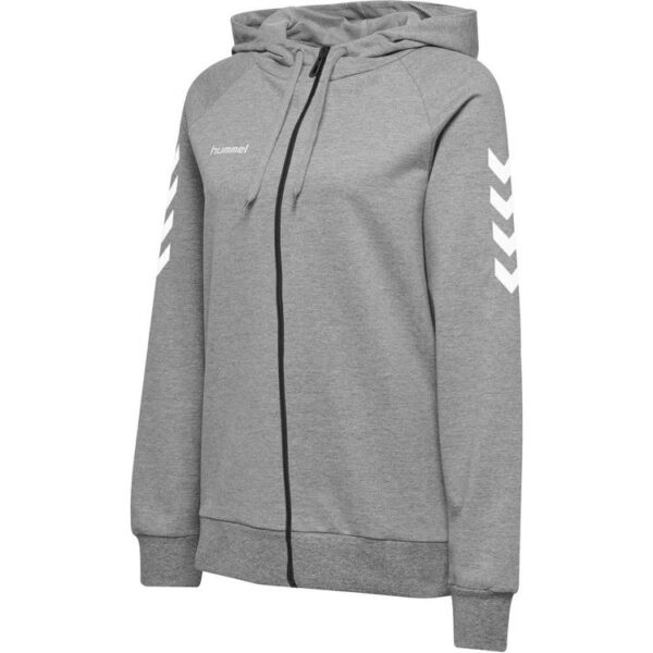 hummel hmlgo cotton zip hoodie woman grey melange 204232 2006 gr l