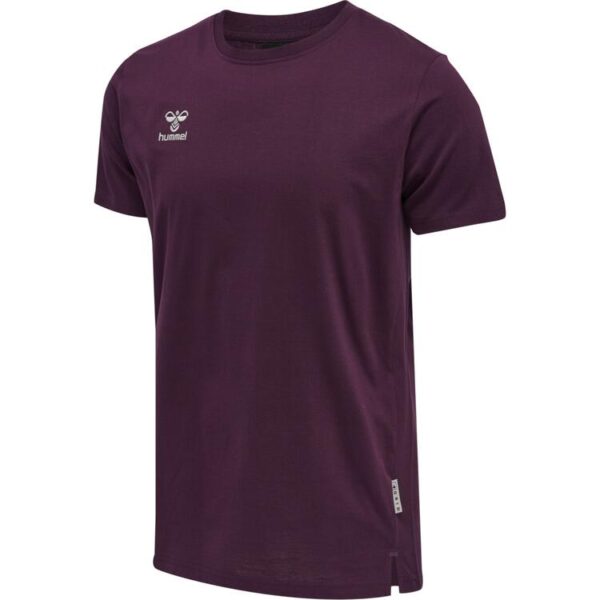 hummel move grid baumwoll t shirt 214792 grape wine gr m