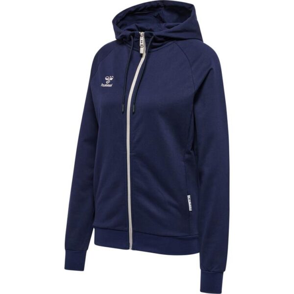 hummel move grid baumwoll zip hoody damen 215009 marine gr l