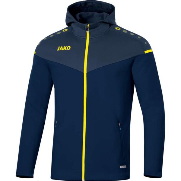 jako kapuzenjacke champ 20 6820 93 marine darkblue neongelb gr 36