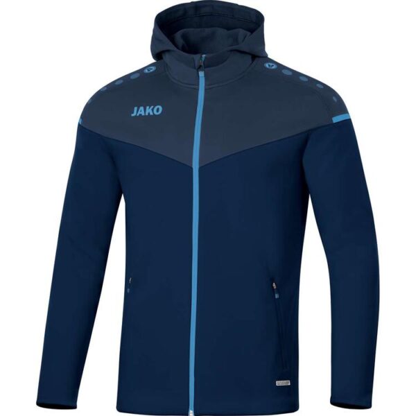 jako kapuzenjacke champ 20 6820 95 marine darkblue skyblue gr 152