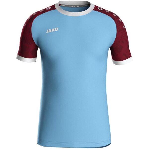 jako trikot iconic ka 4224 lightblue weinrot gr