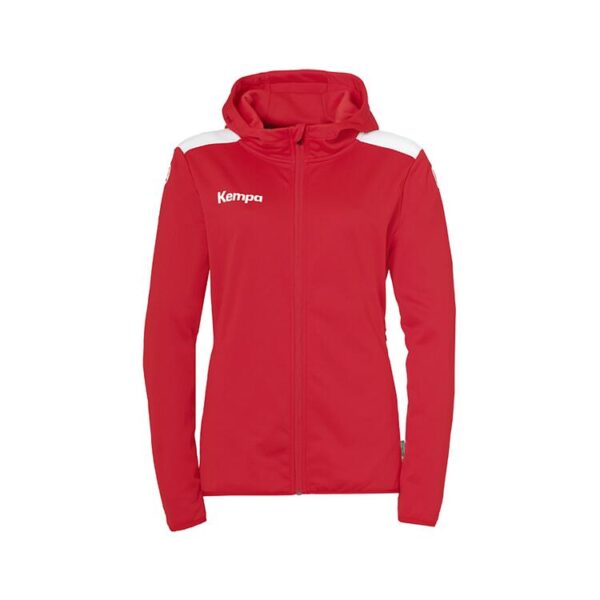 kempa emotion 27 kapuzenjacke damen 200513161 rot weiss gr l