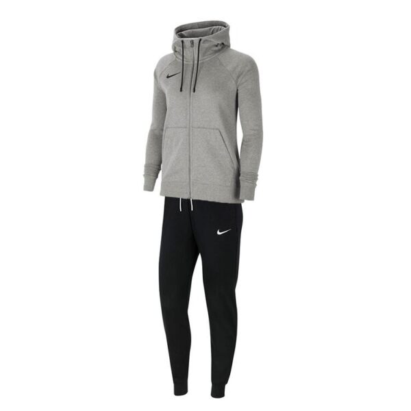 nike team club 20 trainingsanzug damen mit full zip hoody farbe dark grey heather black gr s