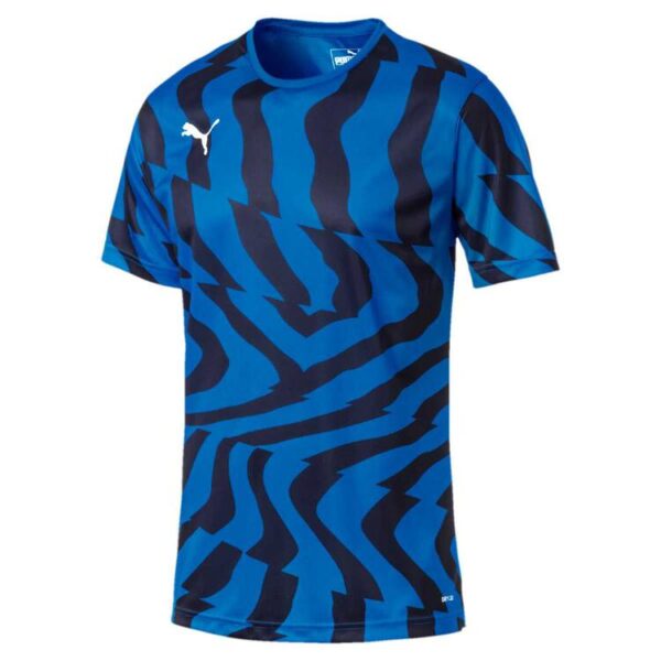 puma cup t shirt jersey core 703775 02 electric blue lemonade puma white gr m