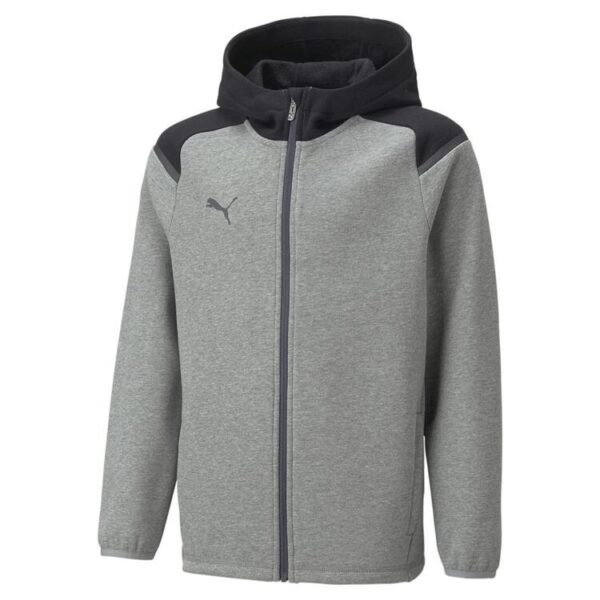 puma teamcup casuals kapuzenjacke kinder 658425 medium gray heather 116