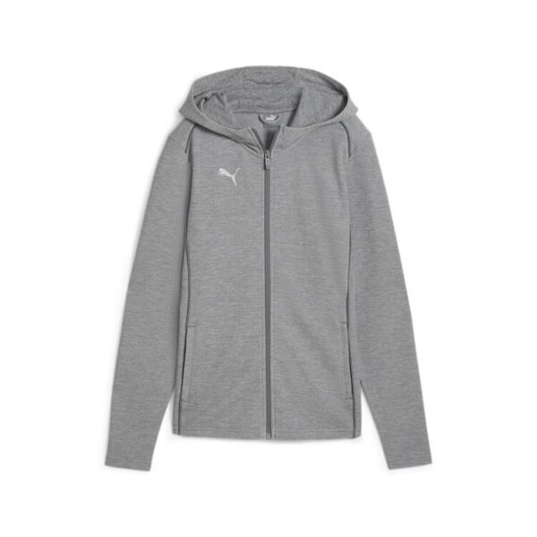 puma teamfinal casuals hooded jkt wmn 658531 medium gray heather puma silver gr m