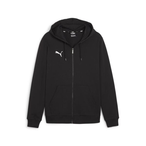 puma teamgoal casuals hooded jacket 658595 puma black puma white gr l