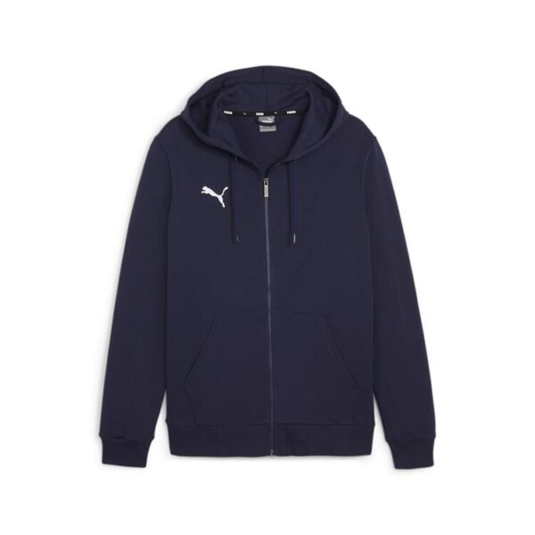 puma teamgoal casuals hooded jacket 658595 puma navy puma white gr l