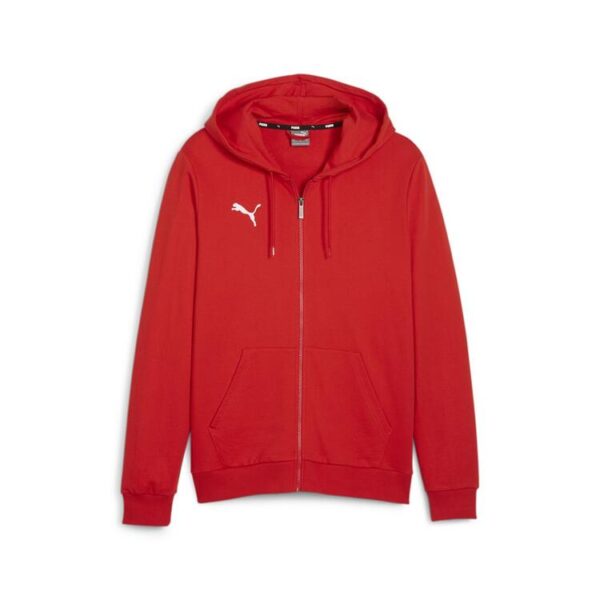 puma teamgoal casuals hooded jacket 658595 puma red puma white gr m