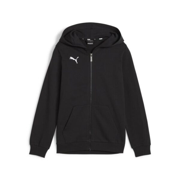 puma teamgoal casuals hooded jacket jr 658596 puma black puma white gr 116