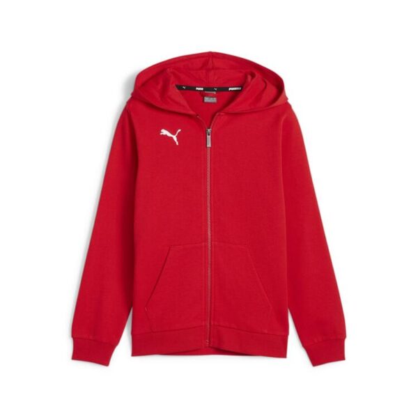 puma teamgoal casuals hooded jacket jr 658596 puma red puma white gr 116