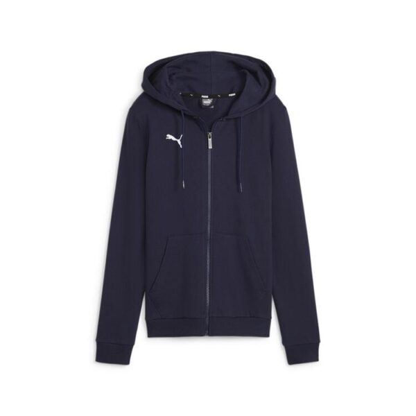 puma teamgoal casuals hooded jacket wmn 658597 puma navy puma white gr l