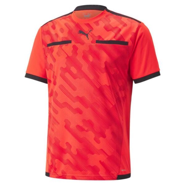 puma teamliga referee jersey 705452 red blast puma black gr m