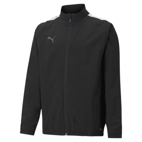 puma teamliga sideline jkt jr 657260 puma black puma white gr 116