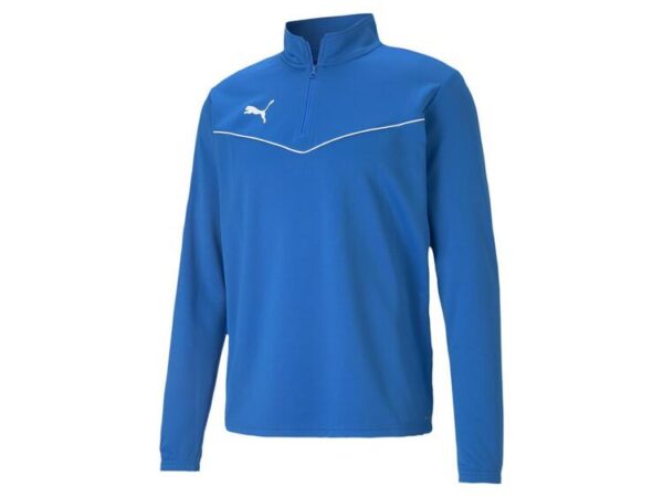 puma teamrise 1 4 zip top 657394 electric blue lemonade gr s