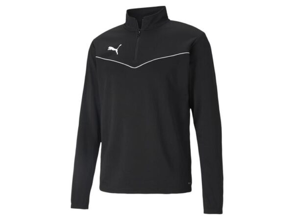 puma teamrise 1 4 zip top 657394 puma black puma white gr l