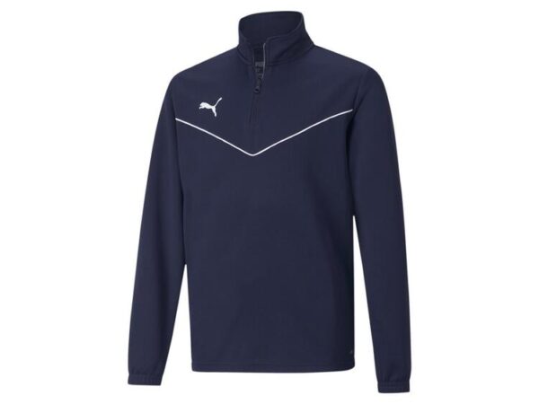 puma teamrise 1 4 zip top jr 657395 peacoat puma white gr 140