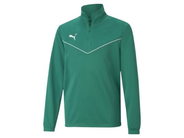 puma teamrise 1 4 zip top jr 657395 pepper green puma white gr 164