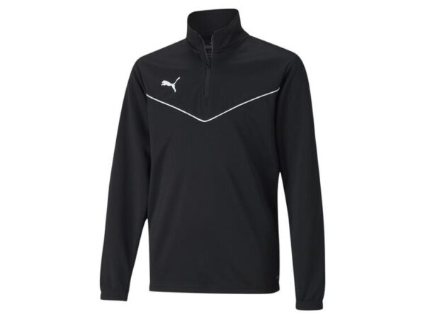 puma teamrise 1 4 zip top jr 657395 puma black puma white gr 140