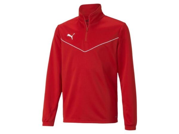 puma teamrise 1 4 zip top jr 657395 puma red puma white gr 116