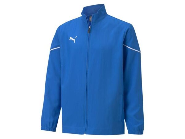 puma teamrise sideline jacket jr 657328 electric blue lemonade puma black gr 116