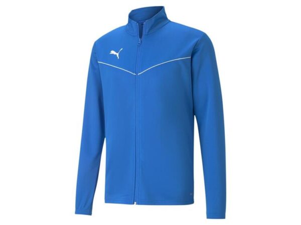 puma teamrise training poly jacket 657392 electric blue lemonade gr