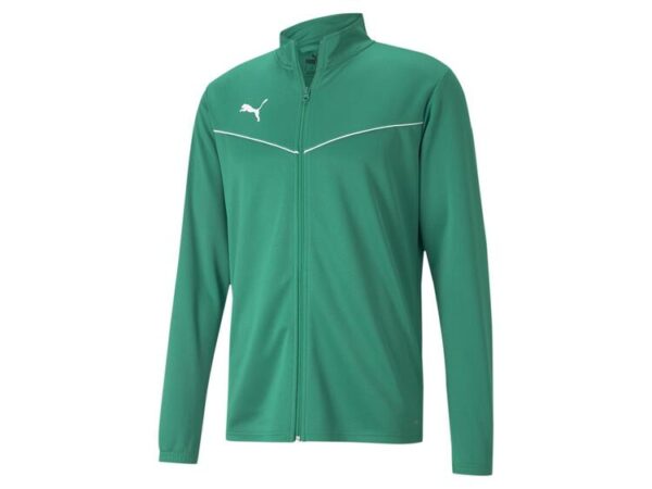 puma teamrise training poly jacket 657392 pepper green puma white gr m