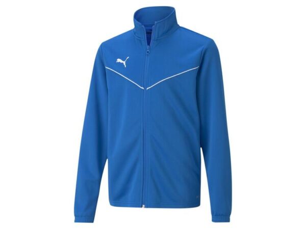 puma teamrise training poly jacket jr 657393 electric blue lemonade gr 140