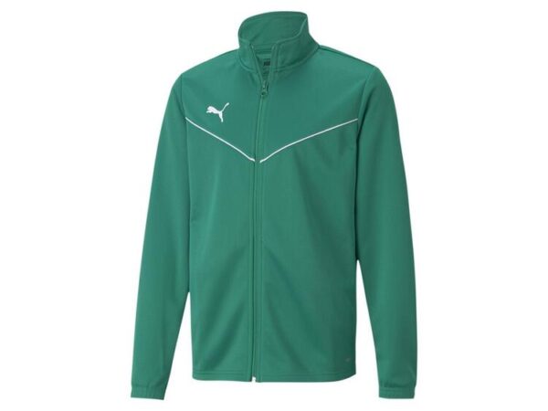 puma teamrise training poly jacket jr 657393 pepper green puma white gr 152