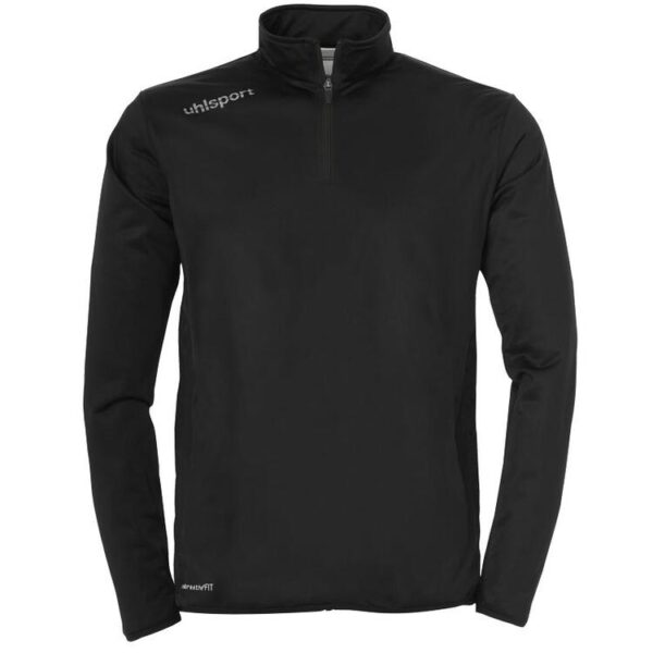 uhlsport essential 1 4 zip top 100517101 schwarz weiss gr 128