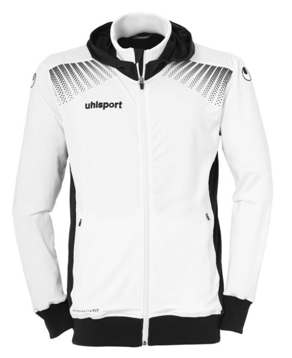 uhlsport goal tec kapuzenjacke weiss schwarz l