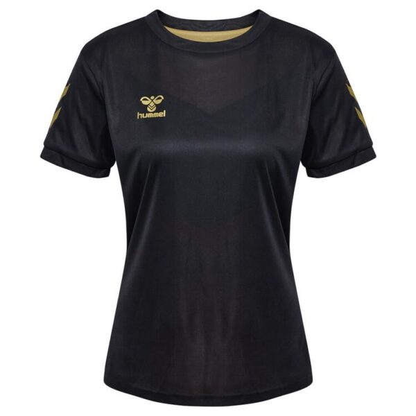 hummel e24c reversible poly t shirt damen 226367 black gold gr l