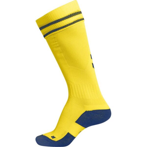 hummel element football sock sports yellow true blue 204046 5168 gr 35 38