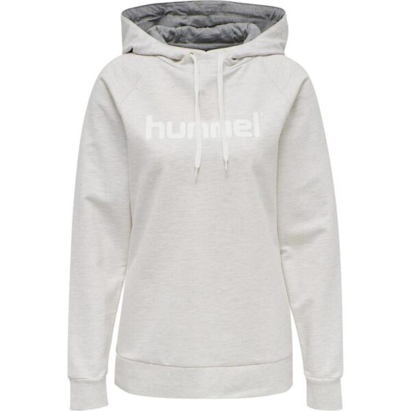 hummel hmlgo cotton logo hoodie woman 203517 egret melange gr m