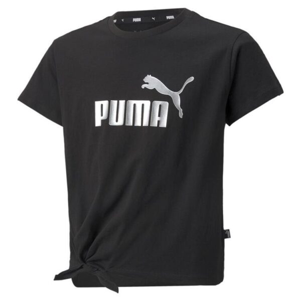 puma ess logo knotted tee 846956 puma black gr 104