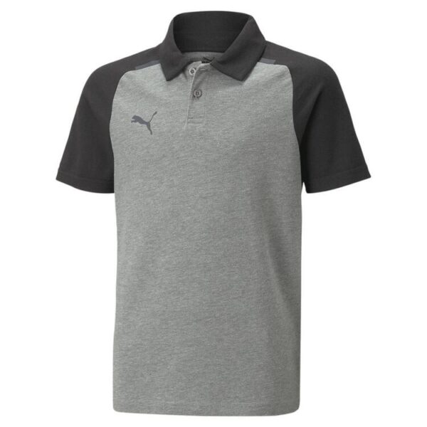 puma teamcup casuals polo jr 658427 medium gray heather gr 116