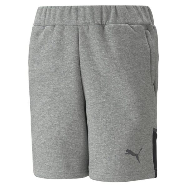 puma teamcup casuals shorts jr 658428 medium gray heather gr 116