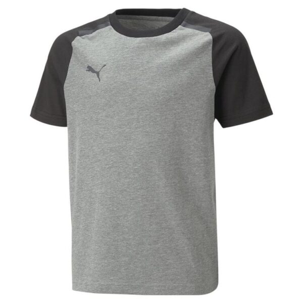 puma teamcup casuals tee jr 658429 medium gray heather gr 116