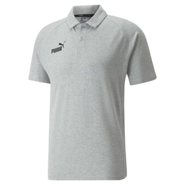 puma teamfinal casuals polo herren 657384 light gray heather m