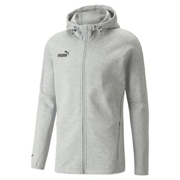 puma teamfinal kapuzenjacke herren 657383 light gray heather s