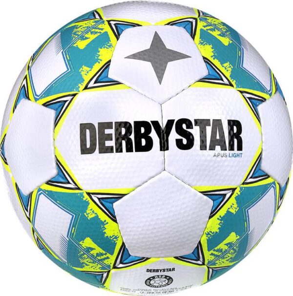 derbystar apus light v23 jugend trainingsball 1387400560 weiss gelb blau gr 4