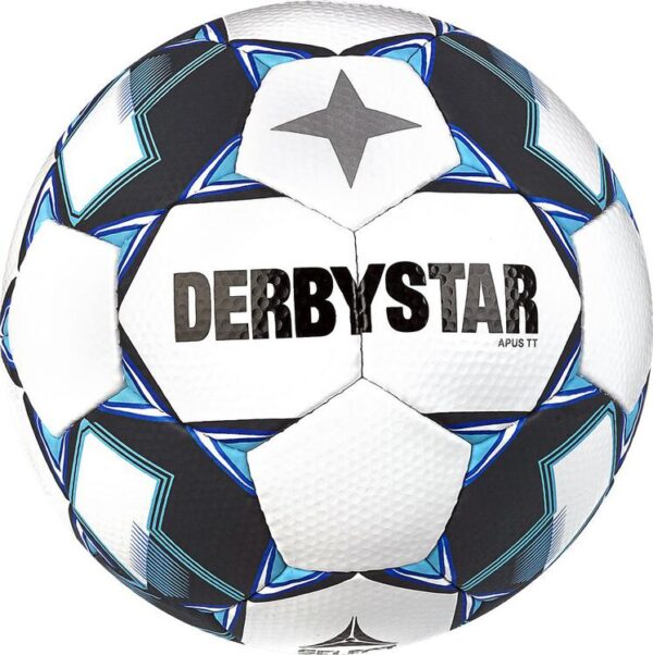 derbystar apus tt v23 trainingsball 1217500160 weiss blau gr 5