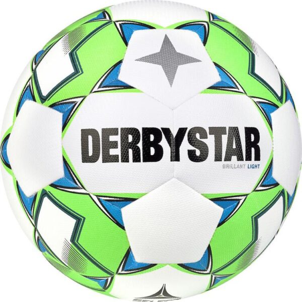 derbystar brillant db light v23 jugend trainingsball 1033400149 weiss gruen blau gr 4